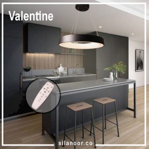 چراغ آویز والنتیتن گرد مشکی