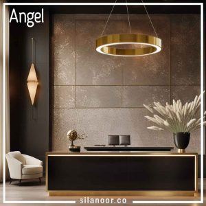 چراغ آویز رینگی طلایی آنجل